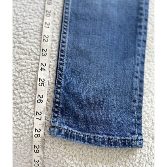AQUA High Rise Slim Leg THE STELLA in Dakota Blue Denim Jeans Size 27 - Picture 13 of 14